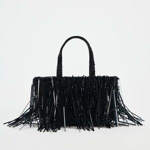 Zara Beaded Bucket Bag